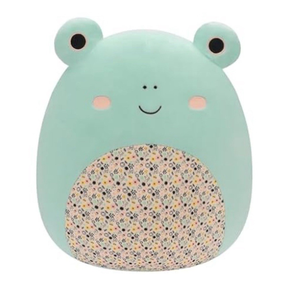 Fritz Green Frog with Easter Print Belly Squishmallows Original 14-Inch Plushie